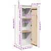 vidaXL Wall Cabinet White 30x30x100 cm Solid Pinewood