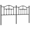 vidaXL Metal Replace Headboard Black 180 cm