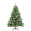 vidaXL Artificial Christmas Tree with 150 LEDs Green 150 cm PE and PVC