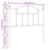 vidaXL Metal Replace Headboard Black 90 cm