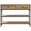 vidaXL Console Table Artisan Oak 100 x 25 x 75 cm Engineered Wood