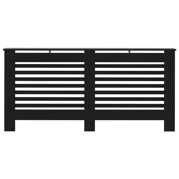 vidaXL Radiator Cover Black 172x19x81.5 cm MDF