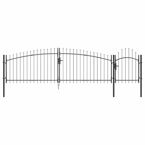 vidaXL Garden Gate Black 150 x 500 cm