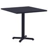 vidaXL Garden Table | Black | Metal | 80x80x75 cm | Durable | Bistro Table