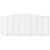 vidaXL Arched Gabion Baskets 10 pcs 400x30x160/180 cm Galvanised Iron