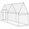 vidaXL Chicken Cage Silver 100x100x190 cm Galvanised Steel