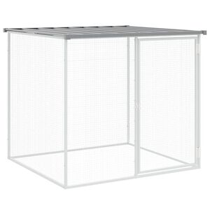 vidaXL Chicken Cage with Roof Light Grey 103x98x90 cm Galvanised Steel