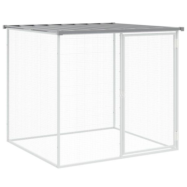vidaXL Chicken Cage with Roof Light Grey 103x98x90 cm Galvanised Steel