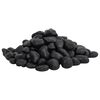 vidaXL Polished Pebbles 25 kg Black 2-5 cm