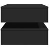 vidaXL Coffee Table with LED Lights Black 90x50x40 cm