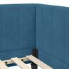 vidaXL Corner Bed Frame with Headboard Blue 80 cm x 200 cm Velvet