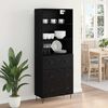 vidaXL Highboard with Drawer 2 pcs Black Oak Engineered Wood