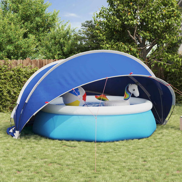 vidaXL Pool Dome Folding Manual Green 430 x 430 x 210 cm