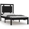 vidaXL Bed Frame without Mattress Black 90X190 cm Solid Wood