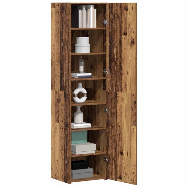 vidaXL Highboard 2 pcs Old Wood 45 x 42.5 x 185 cm