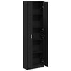 vidaXL Wardrobe with Shelf Black Oak 55 x 25 x 189 cm Engineered Wood