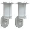 vidaXL Outdoor Wall Lights with Sensors 2pcs Silver Stainless Steel
