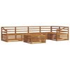 vidaXL Outdoor Sofa Set 6 pcs Natural Solid Acacia Wood