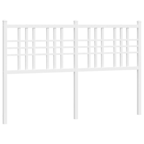 vidaXL Metal Replace Headboard White 137cm