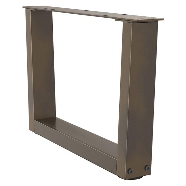 vidaXL Coffee Table Legs V-Shape 2 pcs Natural Steel 60x(30-31.3) cm Steel