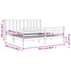 vidaXL Bed Frame without Mattress Black 200x200 cm Solid Wood Pine