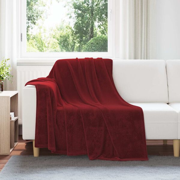 vidaXL Throw Blankets 6 pcs Bordeaux Red 150 x 200 cm Fleece