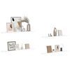 vidaXL Wall Shelf 4 pcs White Marble 100 x 9 x 3 cm Engineered Wood