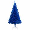 vidaXL Artificial Pre-lit Christmas Tree with Ball Set Blue 180 cm PVC
