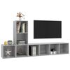 vidaXL 3 Piece TV Cabinet Set Concrete Grey Engineered Wood