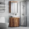 vidaXL Bathroom Furniture Set with Door TULUM Old Wood Engineered Wood