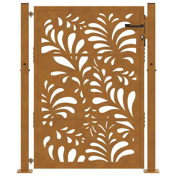 vidaXL Garden Gate 100x125 cm Weathering Steel Wave Design