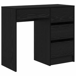 vidaXL Desk Black Oak Engineered Wood 90 x 37.5 x 75 cm