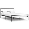 vidaXL Bed Frame with Headboard without Mattress Black 140x200 cm Metal