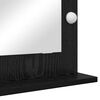 vidaXL Vanity Mirror with LED Strip Lights Black Oak 70 x 50 x 18 cm