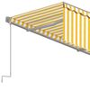 vidaXL Manual Retractable Awning with Blind 4x3m Yellow&White