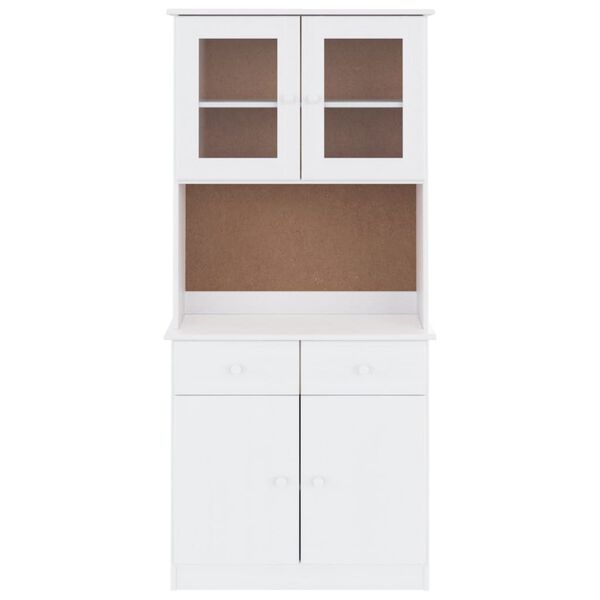 vidaXL Highboard ALTA White 77x35x165 cm Solid Wood Pine