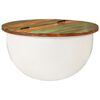 vidaXL Coffee Table White 50x27 cm Solid Wood Reclaimed