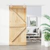vidaXL Sliding Door with Hardware Set 90x210 cm Solid Wood Pine