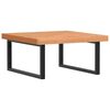 vidaXL Basin Shelf Wall Mounted Steel and Solid Wood Beech