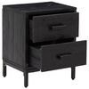 vidaXL Bedside Cabinet Black 36x30x45 cm Solid Pinewood
