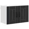 vidaXL Kitchen Cabinet 2 pcs Black 60 x 31 x 40 cm Engineered Wood
