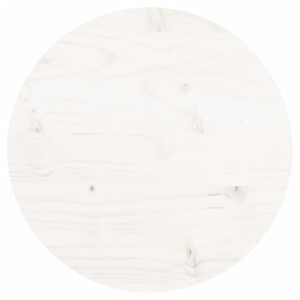 vidaXL Table Top Round White &Oslash;30x3 cm Solid Wood Pine