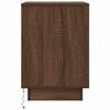 vidaXL Bedside Cabinet with LED Lights&nbsp;Brown Oak 38x34x50 cm