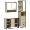 vidaXL 3&nbsp;Piece Bathroom Furniture Set&nbsp;Sonoma Oak Engineered Wood