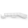 vidaXL 12 Piece Garden Lounge Set Solid Wood Pine White