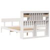vidaXL Bookcase Bed without Mattress White 135x190 cm Double Solid Wood Pine