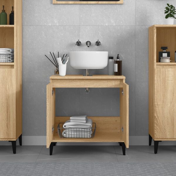 vidaXL Sink Cabinet Sonoma Oak 58x33x60 cm Engineered Wood