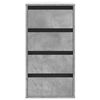 vidaXL Corner Chest of Drawers Concrete Grey 40x41x76 cm Engineered Wood