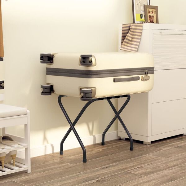 vidaXL Luggage Rack Black 56x40x49 cm