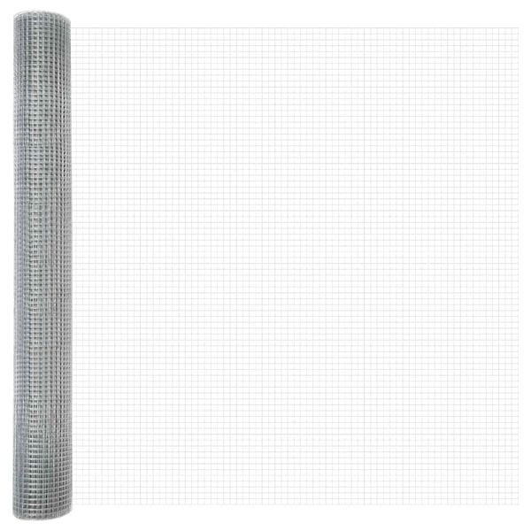 vidaXL Welded Wire Fence Silver 1.2 x 10 m Steel